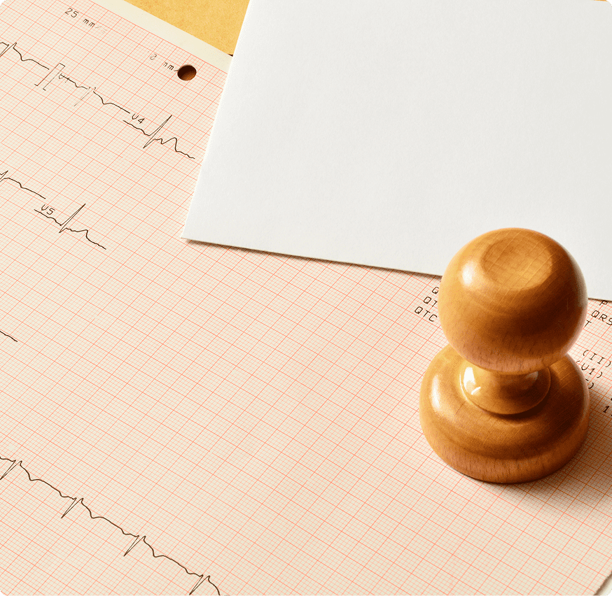 Heart monitor graph and envelope